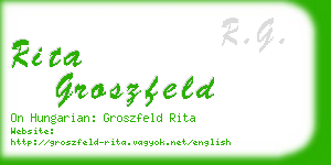 rita groszfeld business card